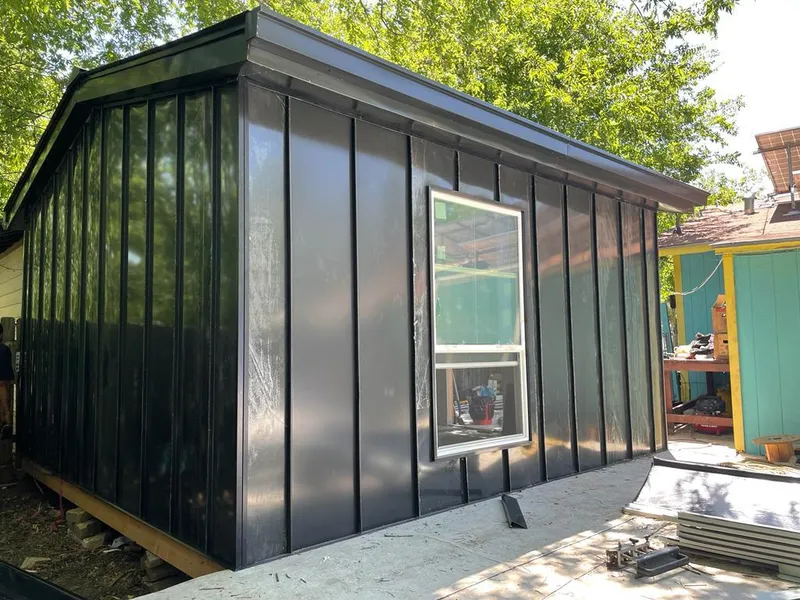 Black standing seam metal wall panels for Metal Roof Installation in Ojai